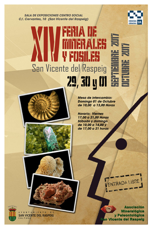 Federación Española de Mineralogía. Carteles antiguos de ferias y eventos